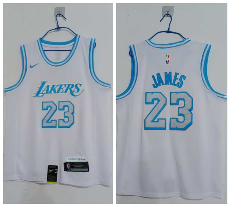 Lakers 23 Lebron James White 2020 21 City Edition Nike Swingman Jersey
