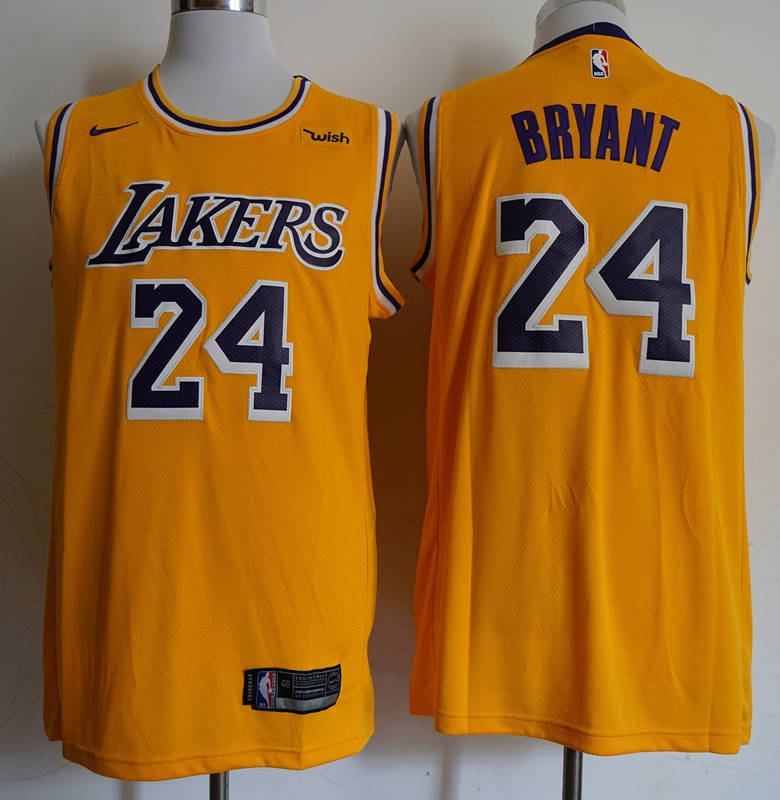 Lakers 24 Kobe Bryant Gold 2018 19 Nike Swingman Jersey