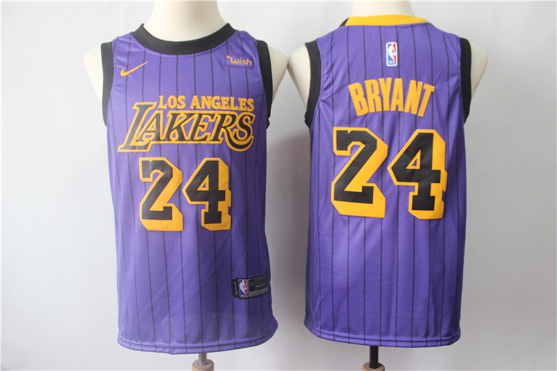 Lakers 24 Kobe Bryant Purple 2019 City Edition  Swingman Jersey