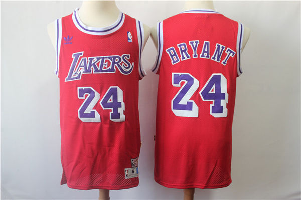 Lakers 24 Kobe Bryant Red Hardwood Classics Jersey