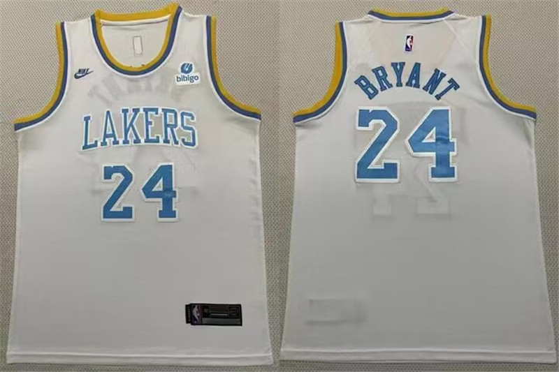 Lakers 24 Kobe Bryant White 2022 23 Nike Swingman Jersey
