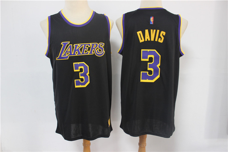Lakers 3 Anthony Davis Black 2021 Earned Edition Swingman Jersey