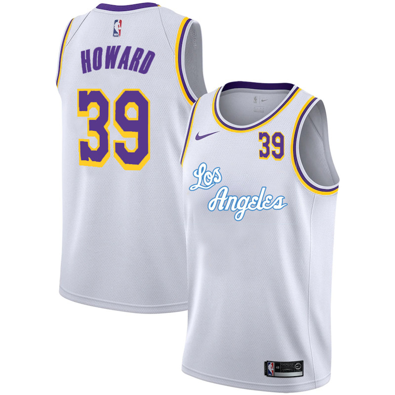 Lakers 39 Dwight Howard White 2020 2021 New City Edition Nike ...
