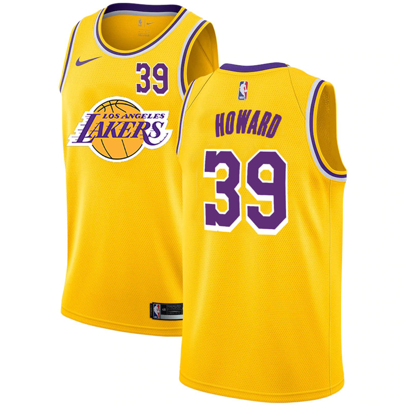 Lakers 39 Dwight Howard Yellow 2020 2021 New City Edition Nike Swingman Jerseys