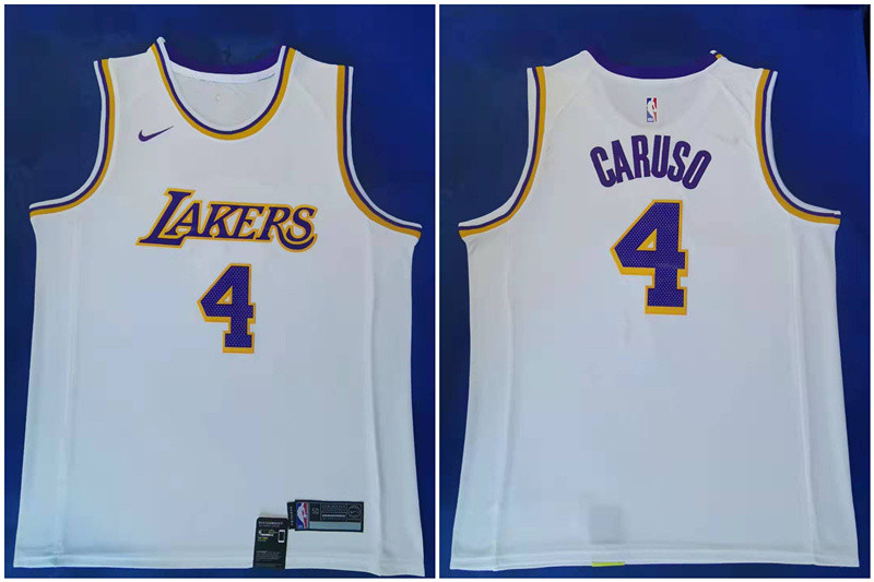 Lakers 4 Alex Caruso White Nike Swingman Jersey