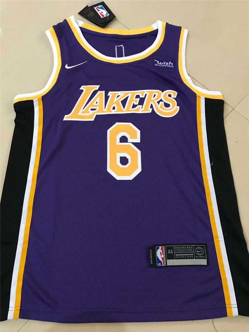 Lakers 6 James Purple Jersey