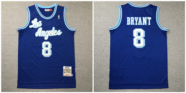 Lakers 8 Kobe Bryant Blue 1996 97 Hardwood Classics Jersey
