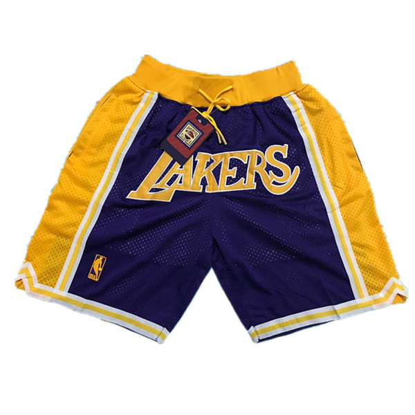 Lakers Purple Throwback Mesh Shorts