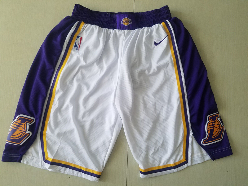 Lakers White 2018 19  Swingman Shorts