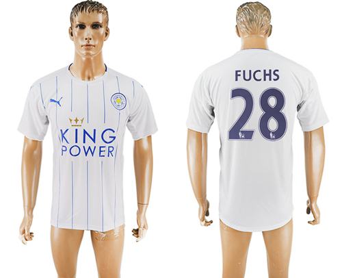 Leicester City 28 Fuchs SEC Away Soccer Club Jersey