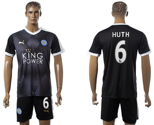 Leicester City 6 Huth Away Soccer Club Jersey