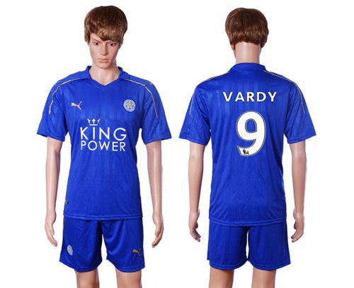 Leicester City 9 Vardy Home Soccer Club Jersey