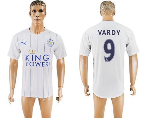 Leicester City 9 Vardy SEC Away Soccer Club Jersey