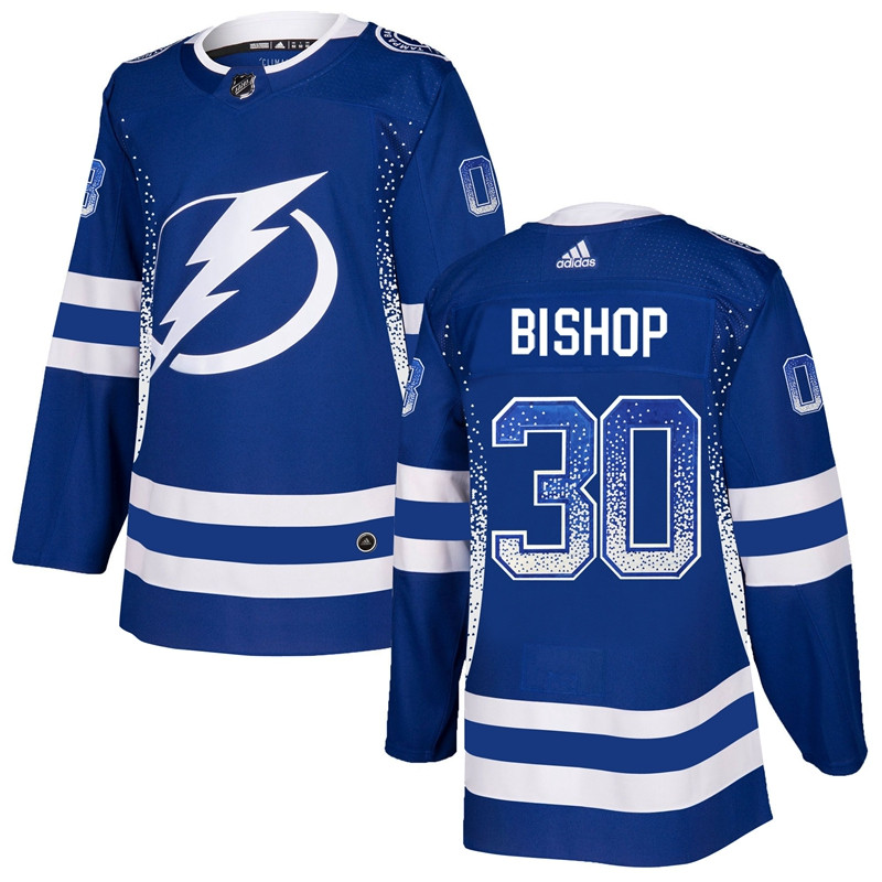 Lightning 30 Ben Bishop Blue Drift Fashion  Jersey