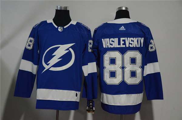 Lightning 88 Andrei Vasilevskiy Blue  Jersey