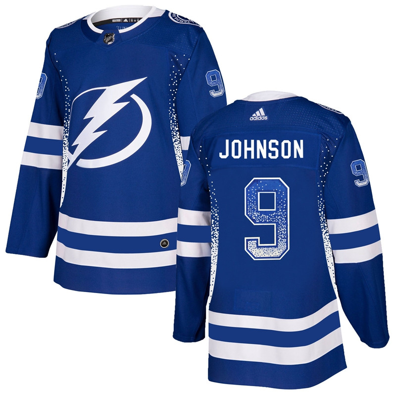 Lightning 9 Tyler Johnson Blue Drift Fashion  Jersey