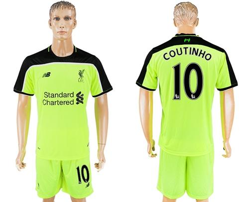 Liverpool 10 Coutinho Sec Away Soccer Club Jersey