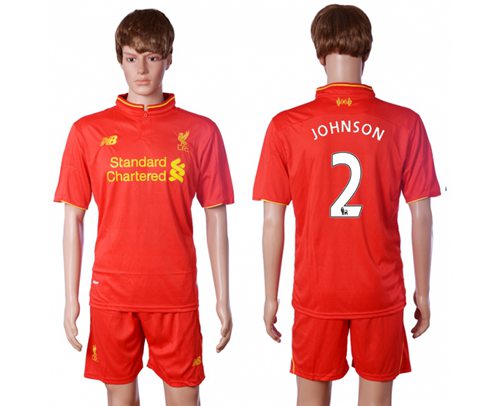 Liverpool 2 Johnson Red Home Soccer Club Jersey
