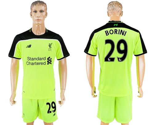 Liverpool 29 Borini Sec Away Soccer Club Jersey