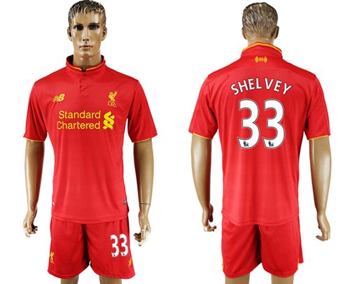 Liverpool 33 Shelvey Red Home Soccer Club Jersey