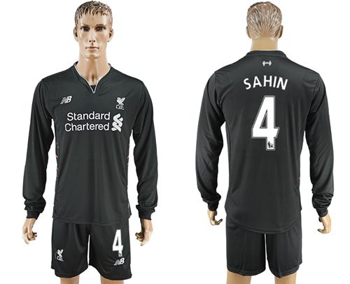 Liverpool 4 Sahin Away Long Sleeves Soccer Club Jersey