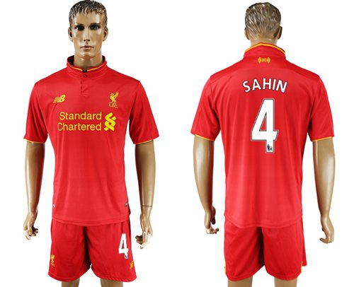Liverpool 4 Sahin Red Home Soccer Club Jersey