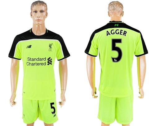 Liverpool 5 Agger Sec Away Soccer Club Jersey