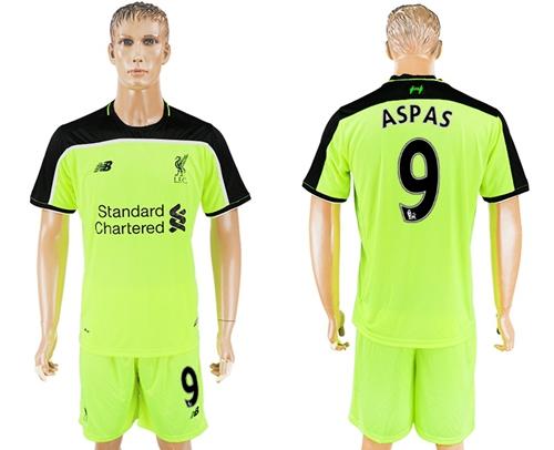 Liverpool 9 Aspas Sec Away Soccer Club Jersey