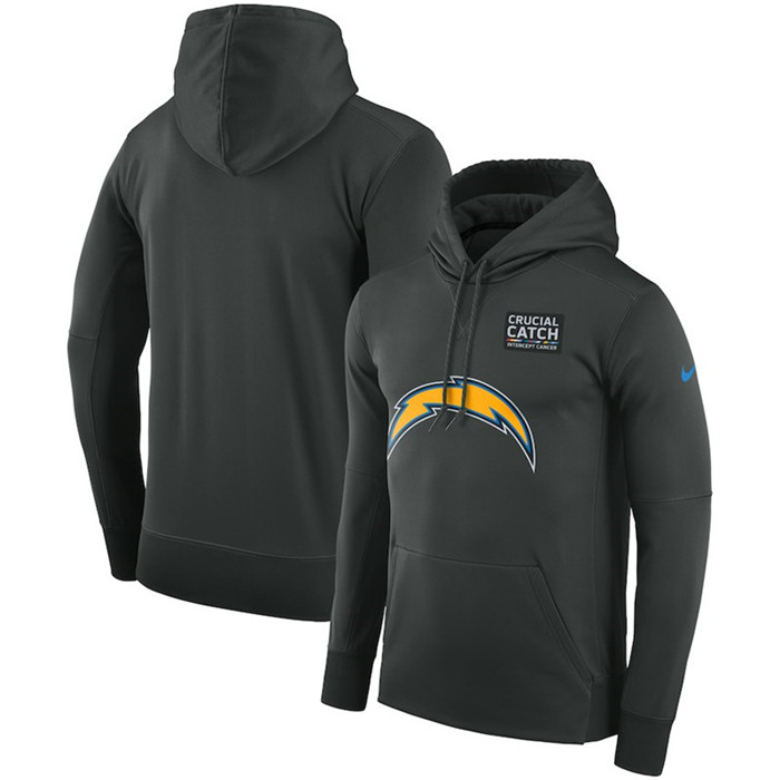 Los Angeles Chargers Anthracite  Crucial Catch Performance Hoodie