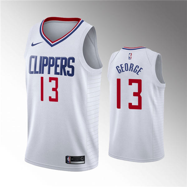 Los Angeles Clippers #13 Paul George 2019 20 Association White Jersey
