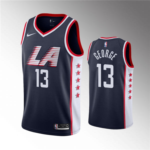Los Angeles Clippers #13 Paul George 2019 20 City Navy Jersey