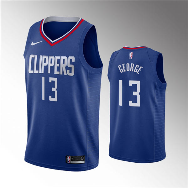 Los Angeles Clippers #13 Paul George 2019 20 Icon Blue Jersey