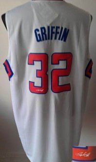 Los Angeles Clippers Revolution 30 Autographed 32 Blake Griffin White Stitched NBA Jersey