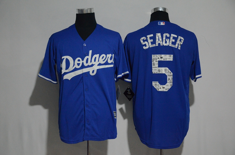 Los Angeles Dodgers 5 Corey Seager 2017 Spring Training Cool Base Stitched MLB Jersey