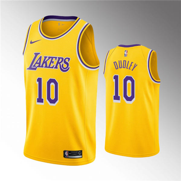 Los Angeles Lakers #10 Jared Dudley 2019 20 Icon Jersey   Gold