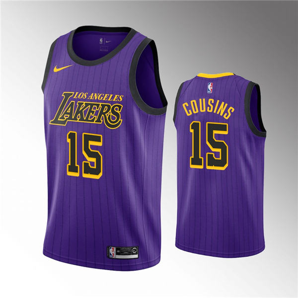 Los Angeles Lakers #15 DeMarcus Cousins 2019 20 City Purple Latest Jersey