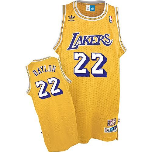 Los Angeles Lakers Baylor 22 Yellow Throwback Jerseys