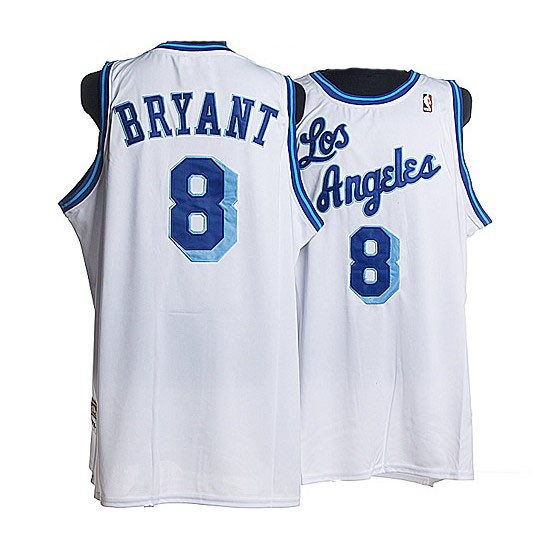 Los Angeles Lakers Bryant 8 White Throwback Jerseys