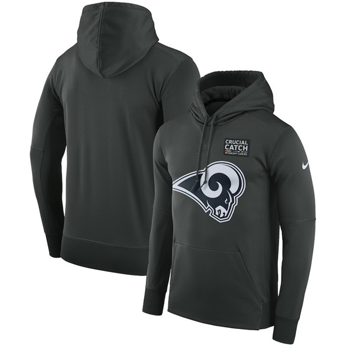 Los Angeles Rams  Crucial Catch Performance Hoodie   Anthracite