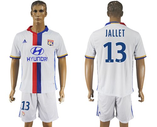 Lyon 13 Jallet Home Soccer Club Jersey