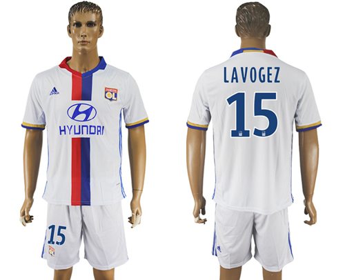 Lyon 15 Lavogez Home Soccer Club Jersey