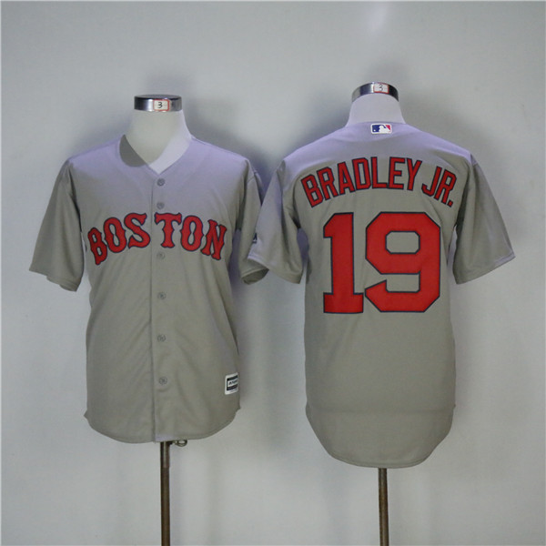 MLB Boston Red Sox 19 Jackie Bradley Jr. Gray Cool Base Baseball Jersey