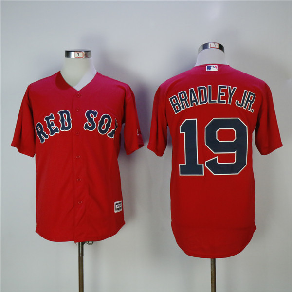 MLB Boston Red Sox 19 Jackie Bradley Jr. Red Cool Base Baseball Jersey