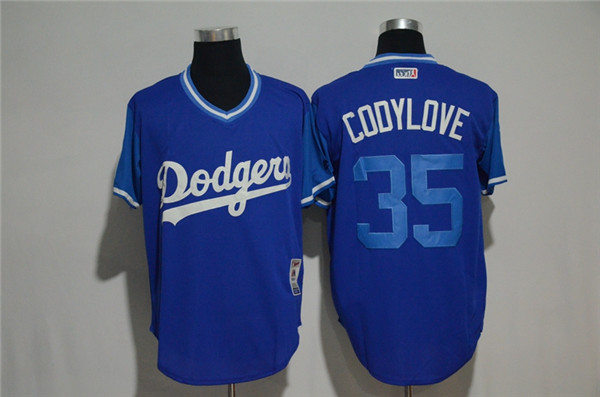 MLB Los Angeles Dodgers 35 Cody Bellinger Blue Pullover Cool Base Baseball Jersey