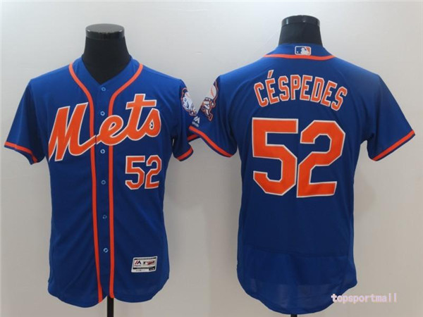 MLB New York Mets 52 Yoenis Cespedes Blue Flexbase Baseball Jersey