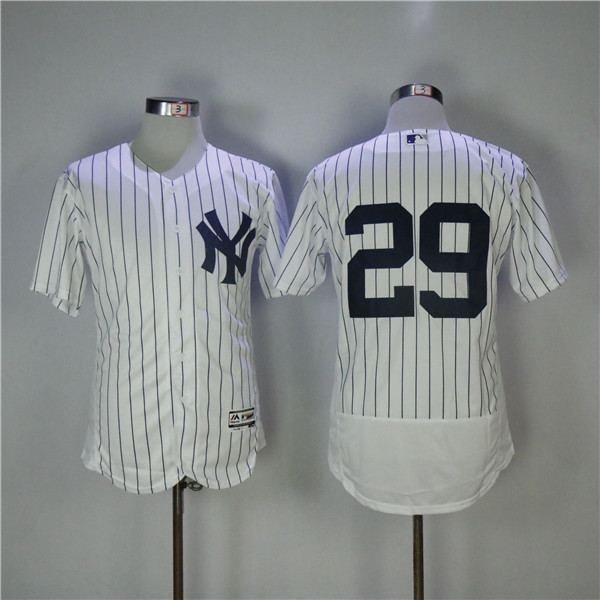 MLB New York Yankees 29 Todd Frazier White Pinstripe Flexbase Baseball Jersey