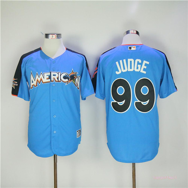 MLB New York Yankees 99 Aaron Judge Blue All Star Cool Base Baseball Jerseys