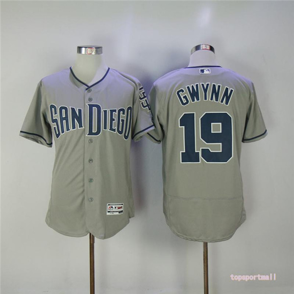 MLB San Diego Padres 19 Tony Gwynn Gray Flexbase Baseball Jersey