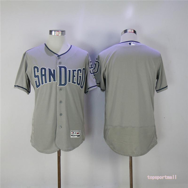 MLB San Diego Padres Blank Gray Flexbase Baseball Jersey
