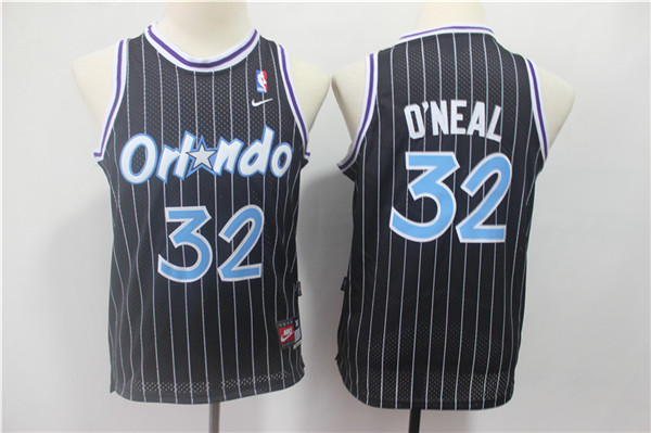 Magic 32 Shaquille O'neal Black Youth Throwback Jersey